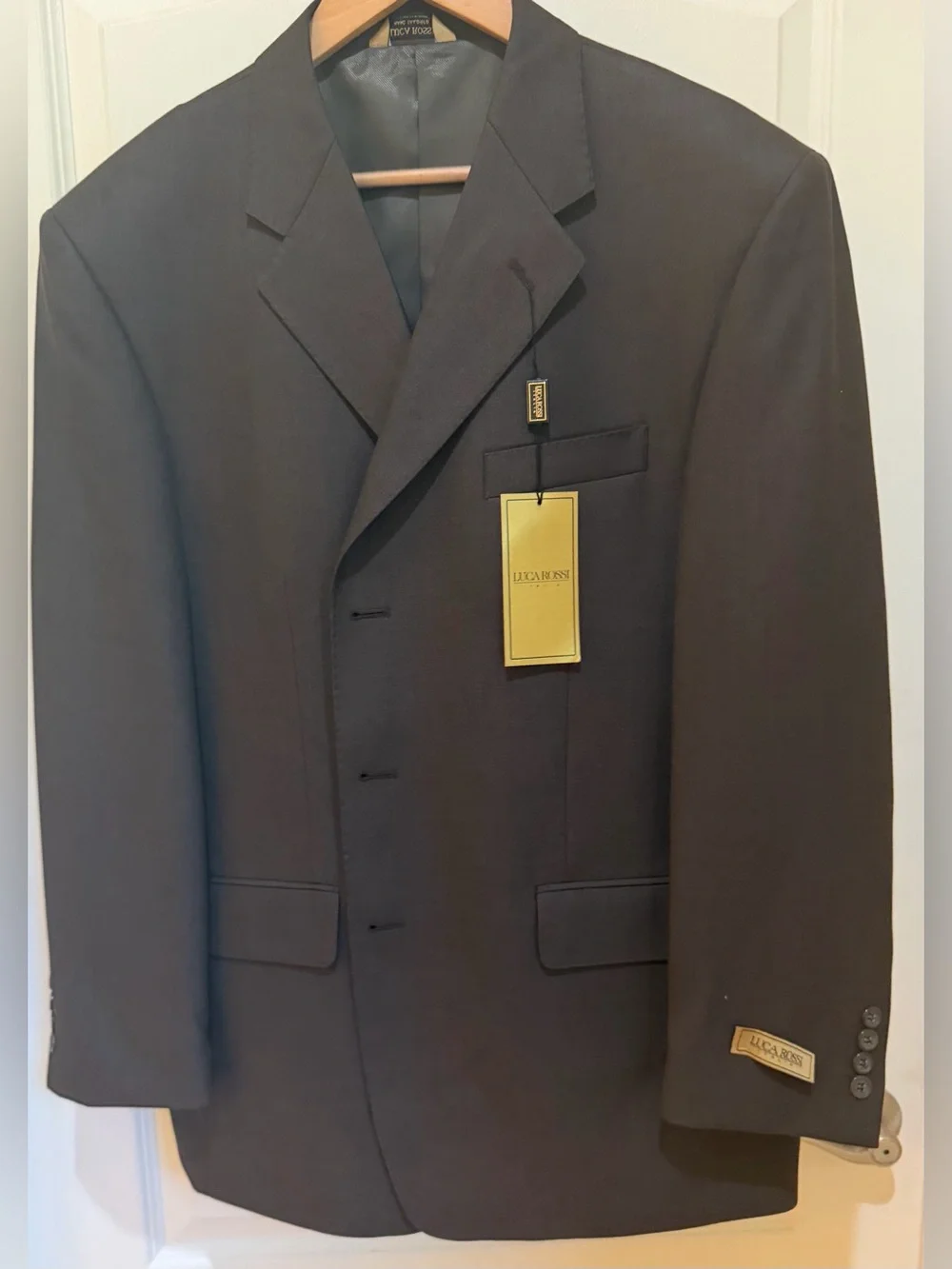 NWT Luca Rossi Italian Tailored dark brown Sport Coat - Modern Blazer size 42S